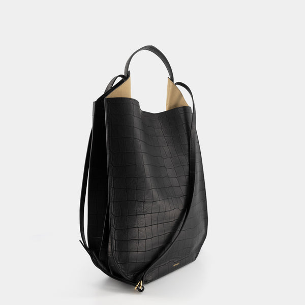 Croc black shoulder discount bag