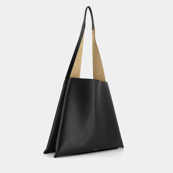 TOTE NESSA - SOFT CALF - BLACK - ree-projects
