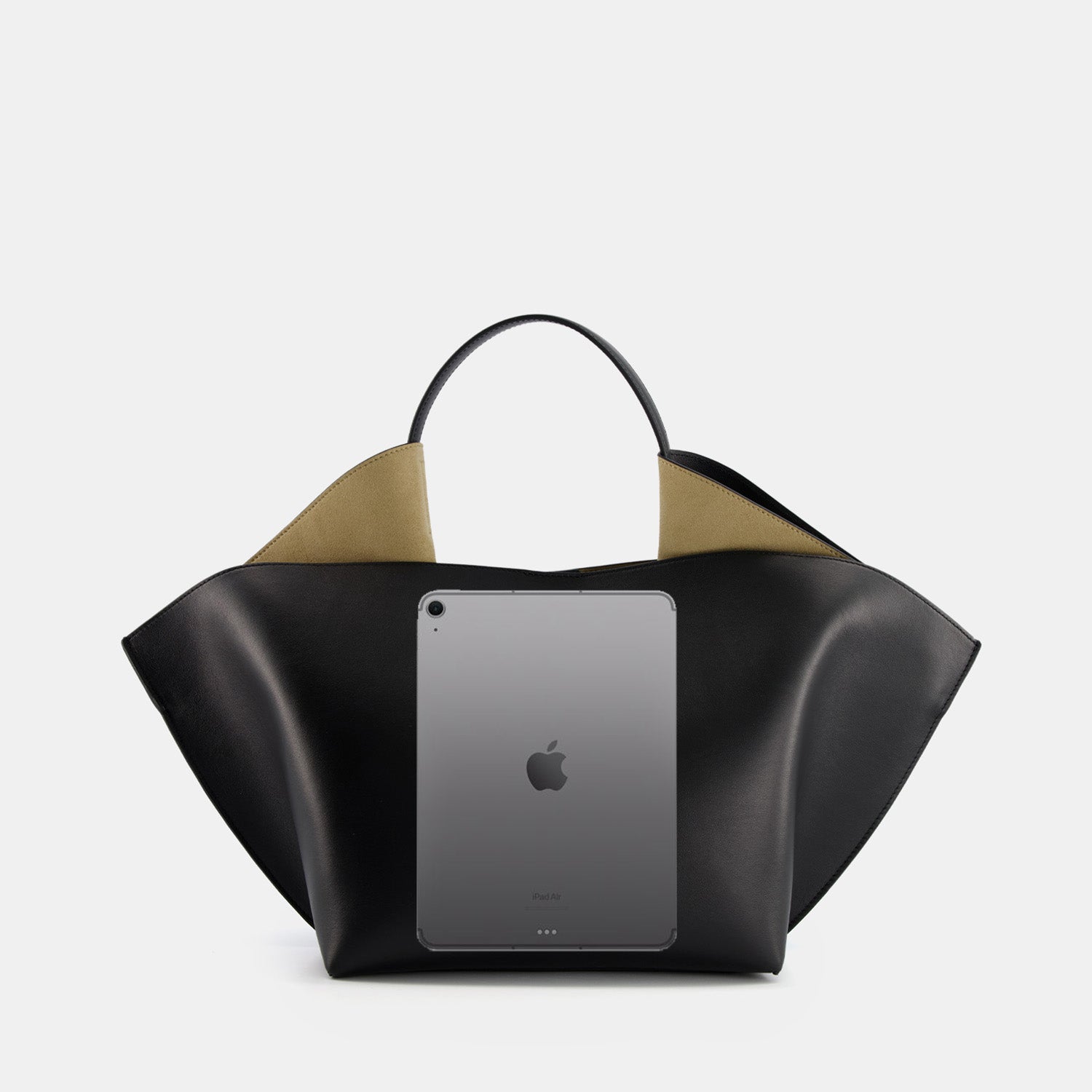 ANN TOTE MEDIUM - PEBBLE GRAIN - BLACK