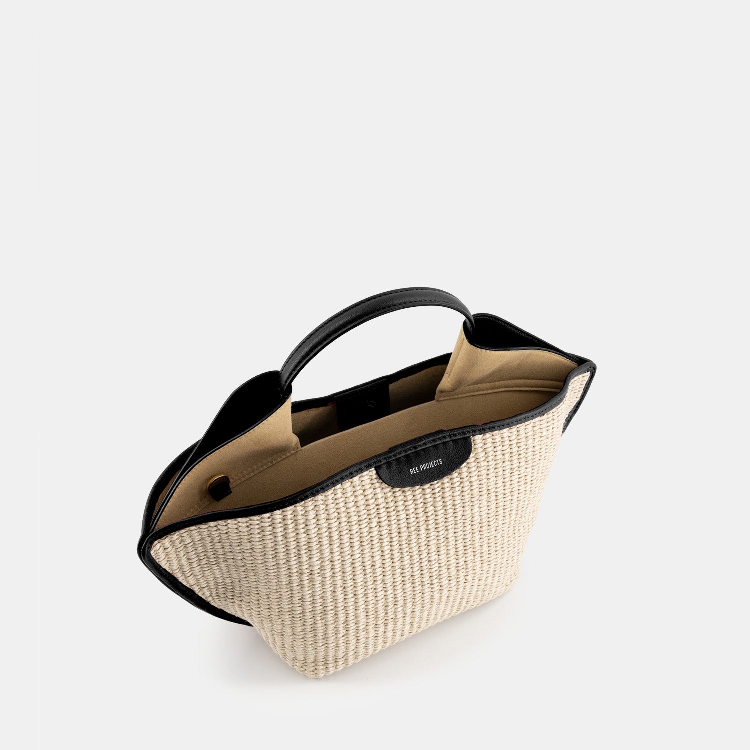 ANN TOTE MINI - RAFFIA - BLACK