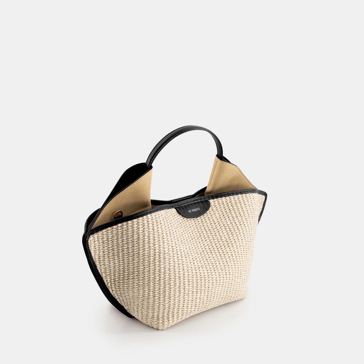 ANN TOTE MINI - RAFFIA - BLACK