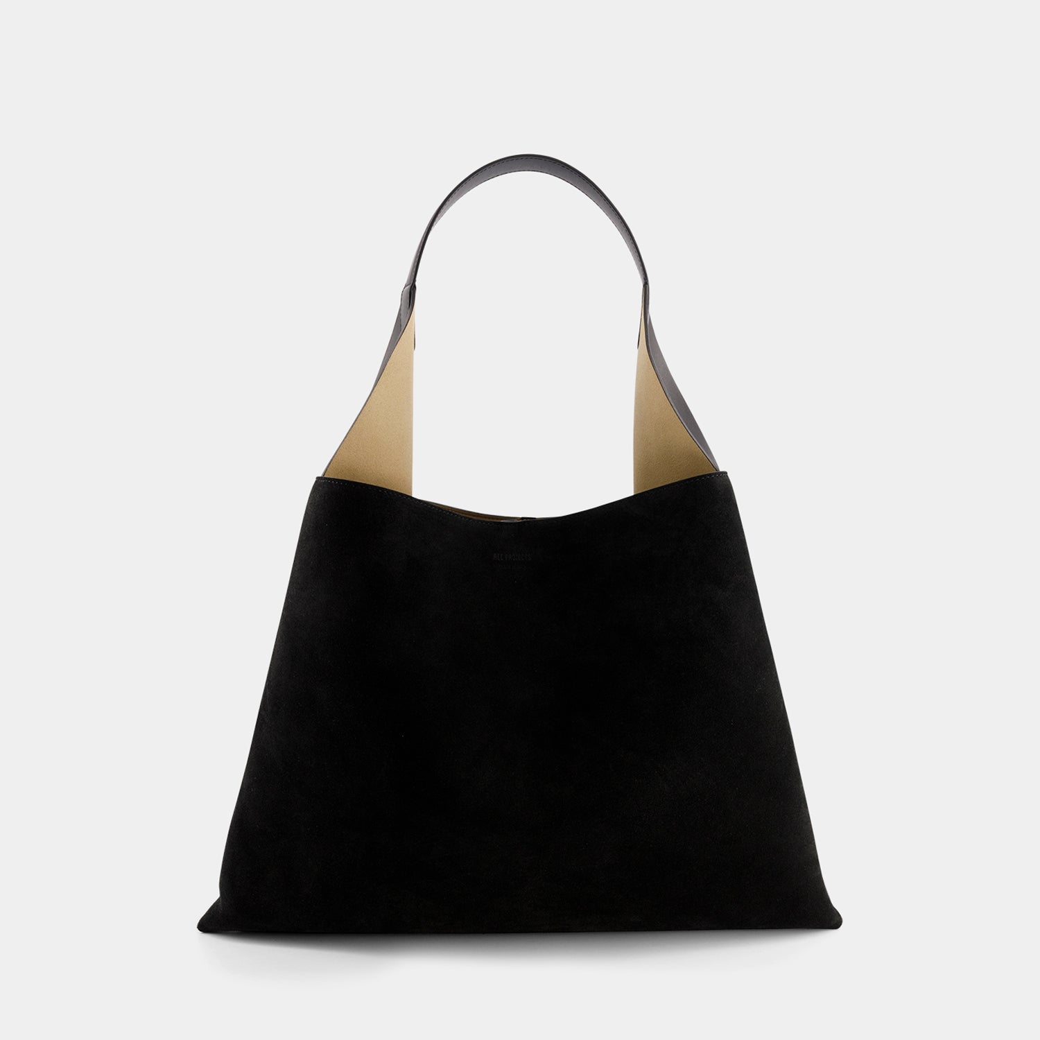 REE PROJECTS Clare Tote Large Black Calf Suede Italian Leather Handmade Spacious Style Chic Modern Elegant Top Handle Shoulder Bag Everyday Work 