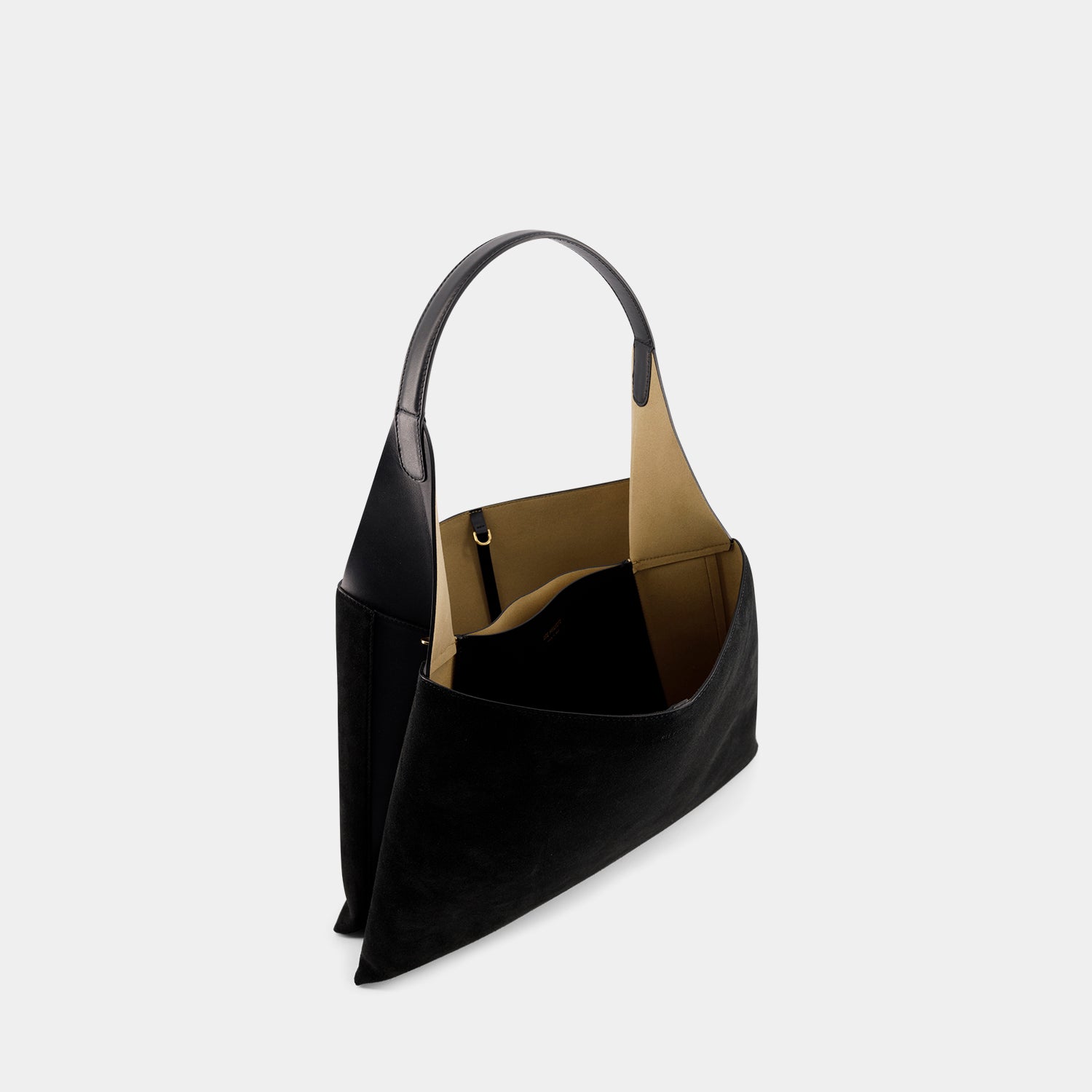 TOTE CLARE LARGE -  SUEDE SOFT CALF - BLACK