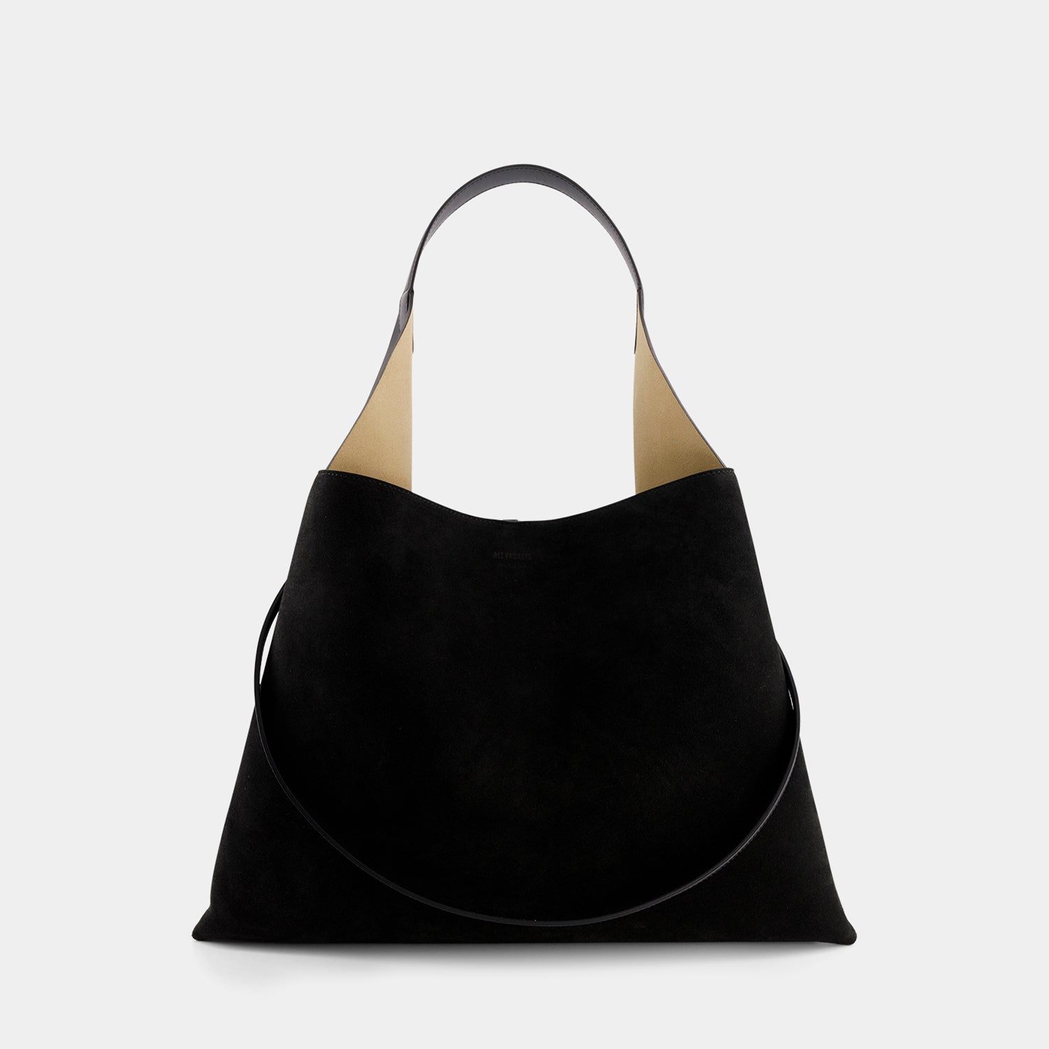 TOTE CLARE LARGE -  SUEDE SOFT CALF - BLACK