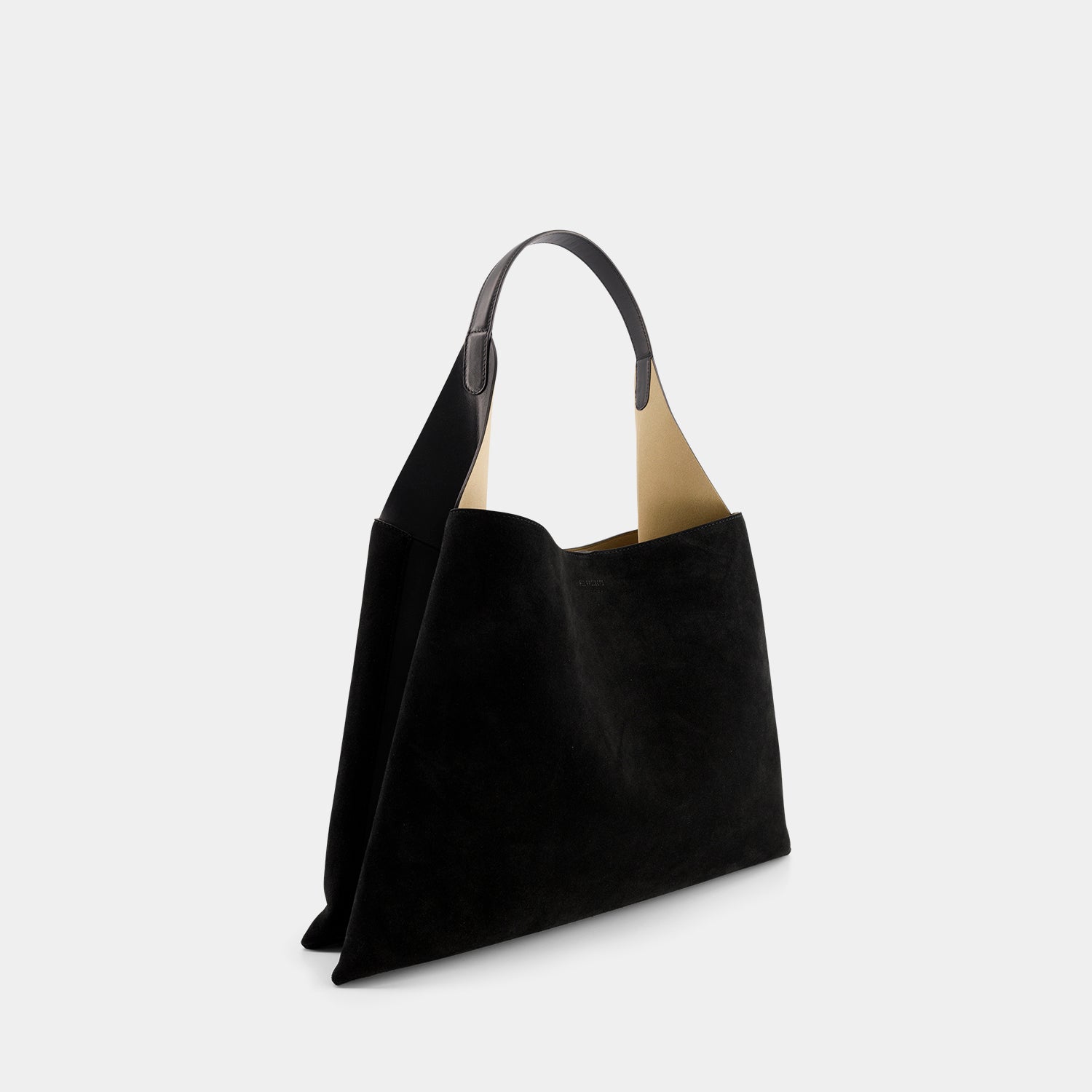 TOTE CLARE LARGE -  SUEDE SOFT CALF - BLACK