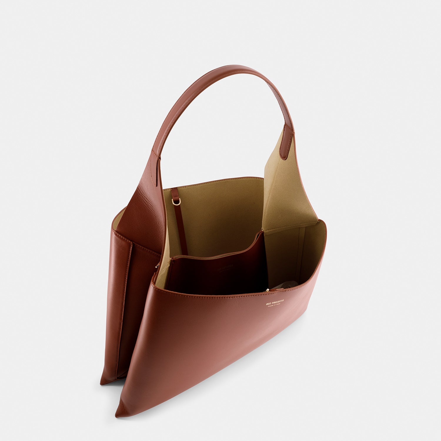 TOTE CLARE LARGE - SOFT CALF - COGNAC