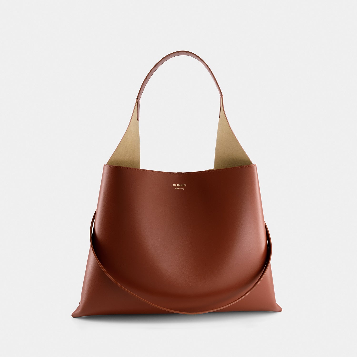 TOTE CLARE LARGE - SOFT CALF - COGNAC