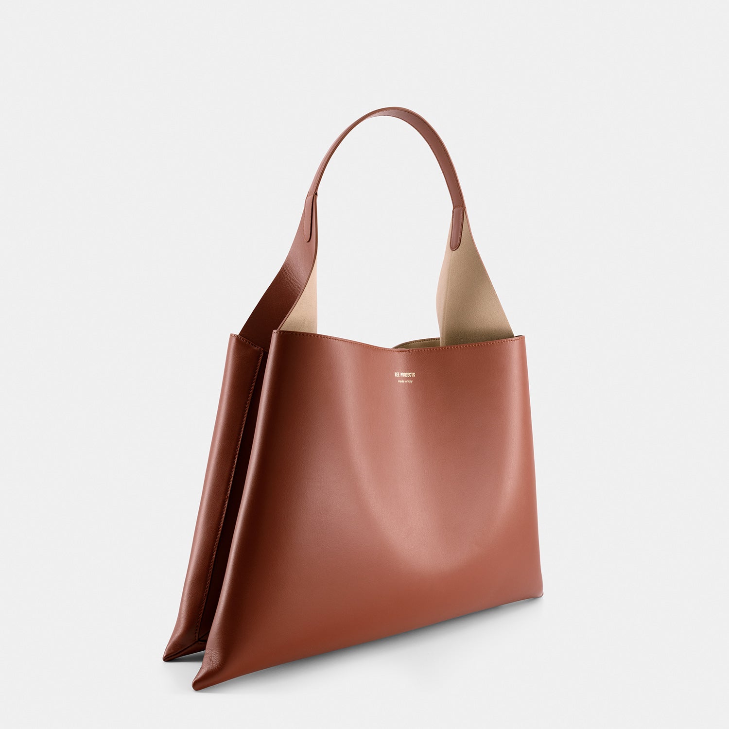 TOTE CLARE LARGE - SOFT CALF - COGNAC