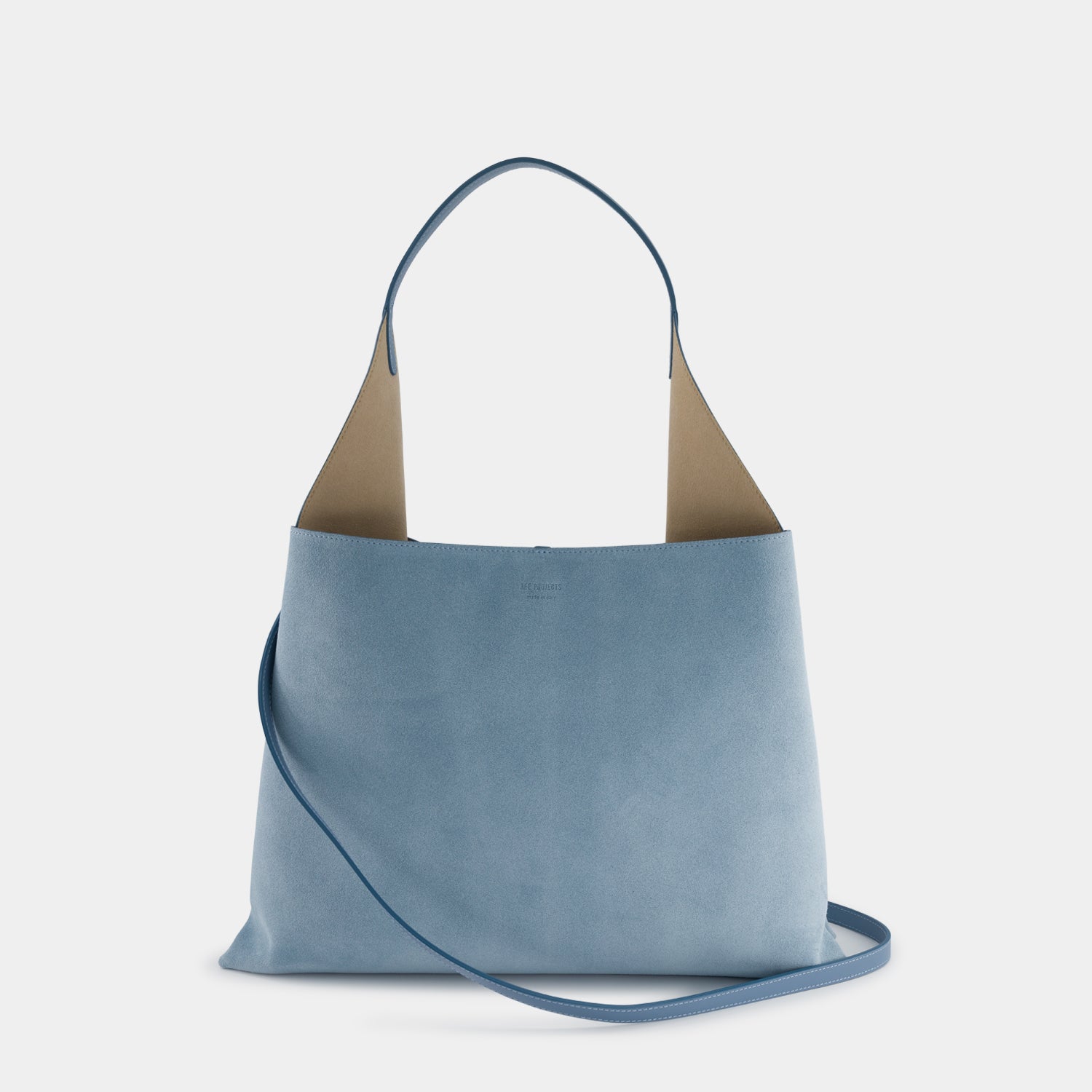 TOTE CLARE LARGE -  SUEDE SOFT CALF - MIST