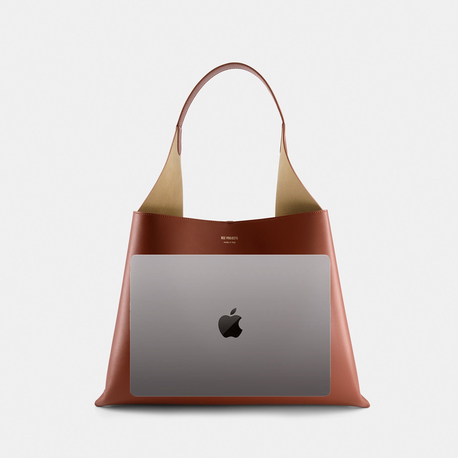 TOTE CLARE LARGE - SOFT CALF - COGNAC