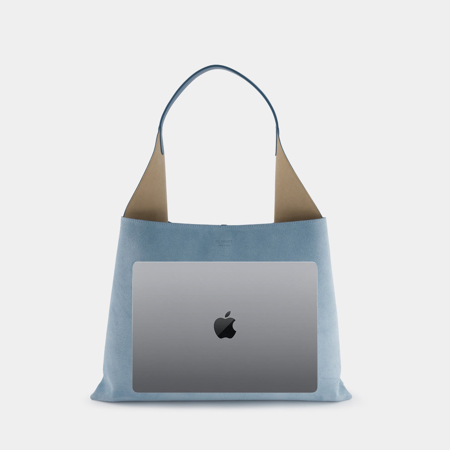 TOTE CLARE LARGE -  SUEDE SOFT CALF - MIST