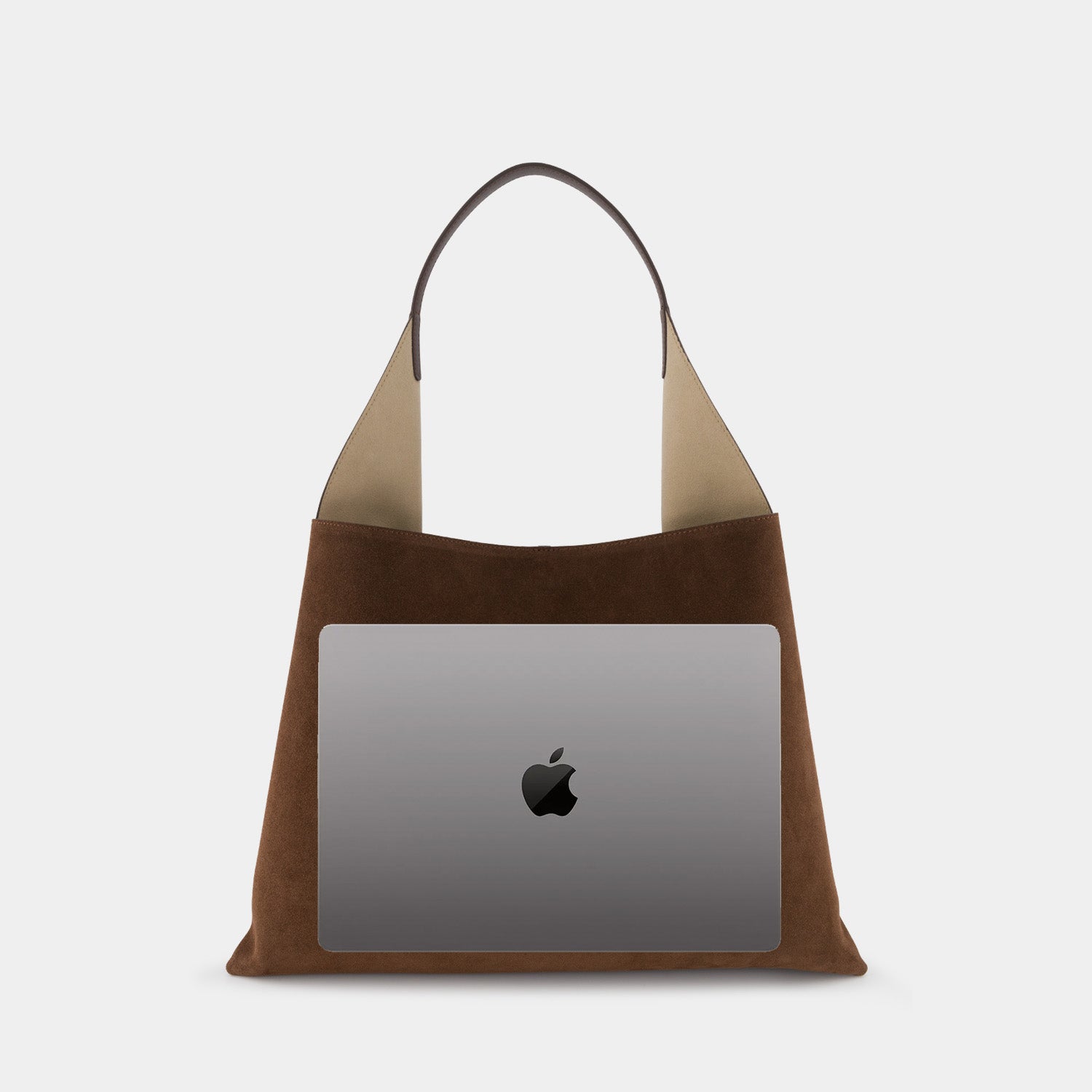 TOTE CLARE LARGE -  SUEDE SOFT CALF - MOCHA