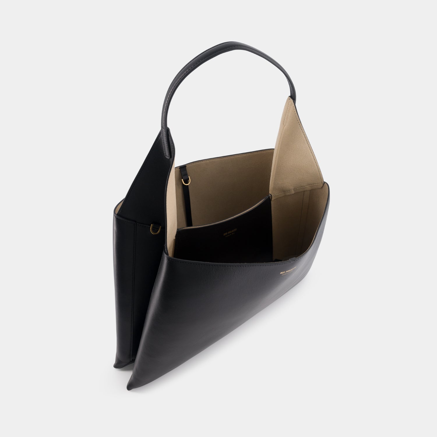 TOTE CLARE LARGE - SOFT CALF - BLACK